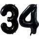 thumbnail image 1 of Globo LVMOQIQIU, lámina negra, número 34, 40 pulgadas, decoración para fiestas, 1 of 7