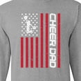 thumbnail image 4 of Inktastic Cheer Dad Distressed Red Flag Design Long Sleeve T-Shirt, 4 of 5