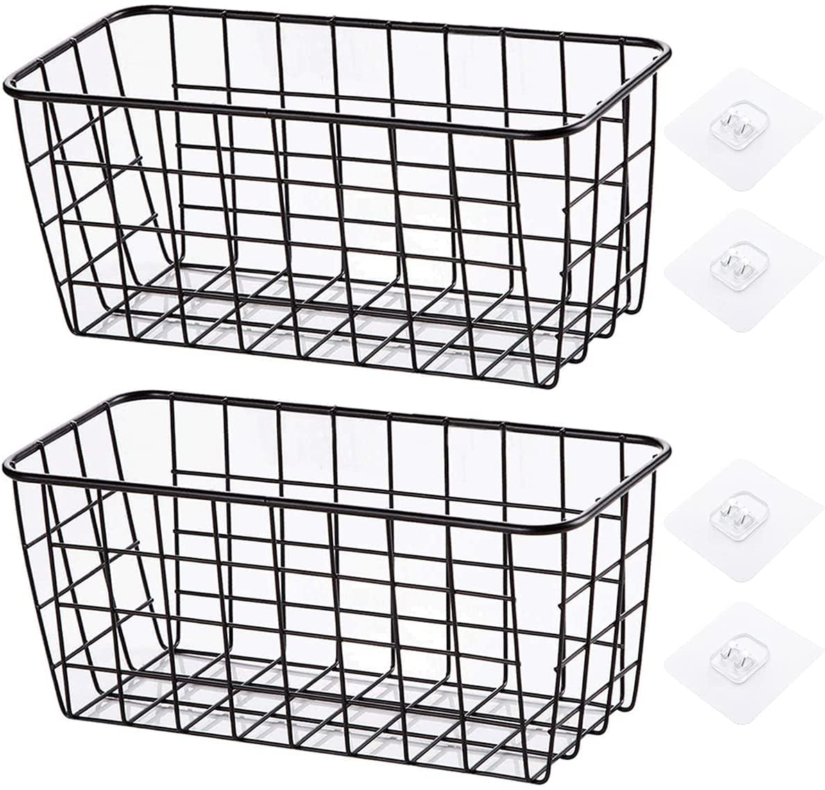 Fashion Wall Mountable Wire Storage Basket Rack Decor for Grid Panel Display 
