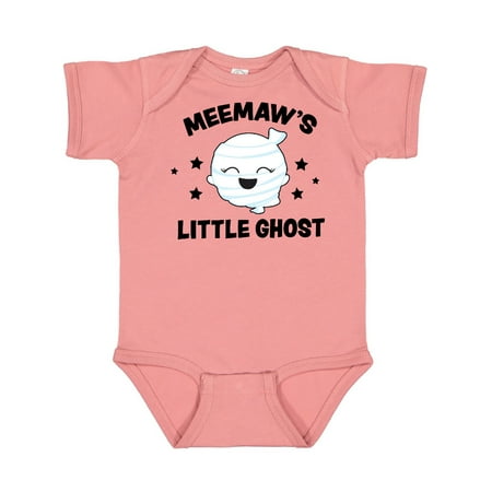 

Inktastic Cute Meemaw s Little Ghost with Stars Gift Baby Girl Bodysuit