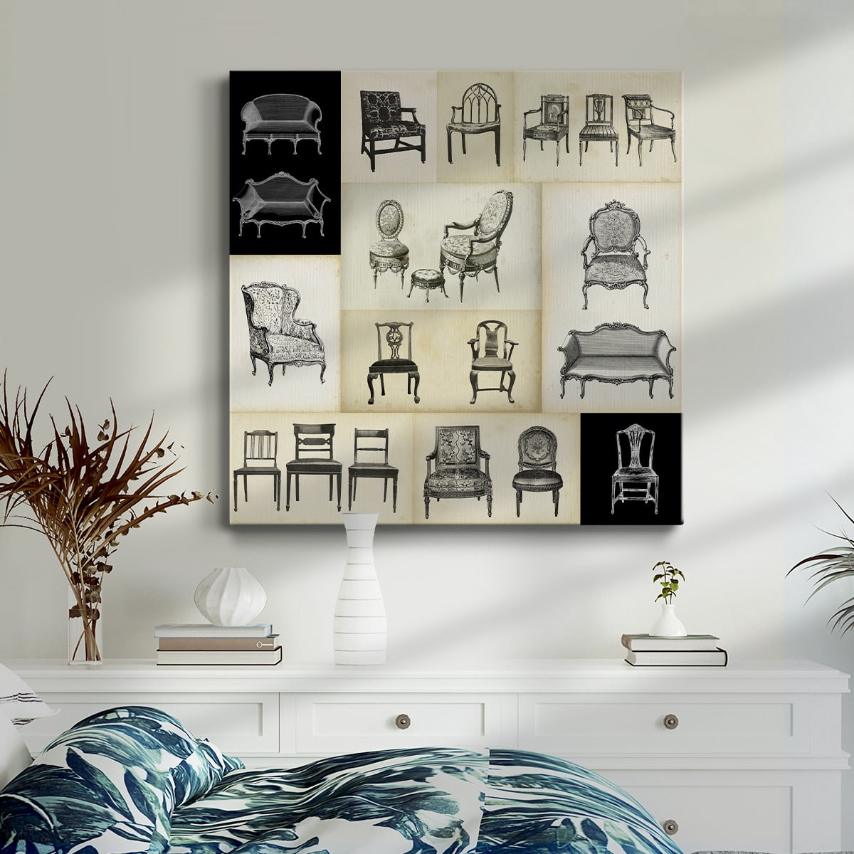 Wexford Home Parlor Tableau I-Premium Gallery Wrapped Canvas, 32" x 32" - Ready to Hang