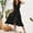 Black, variant on Women’s Ruffle Sleeve V Neck Wrap Dress Tie Waist Loose Flowy Split Midi Dress Casual Boho Beach Long Dresses