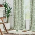 thumbnail image 4 of Curtainking 100% Blackout Curtains for Bedroom Green Scroll Floral Window Curtains Grommet Thermal Insulated Drapes for Living Room Farmhouse Vintage Window Treatments Set 84 Inch Length 2 Panels, 4 of 9