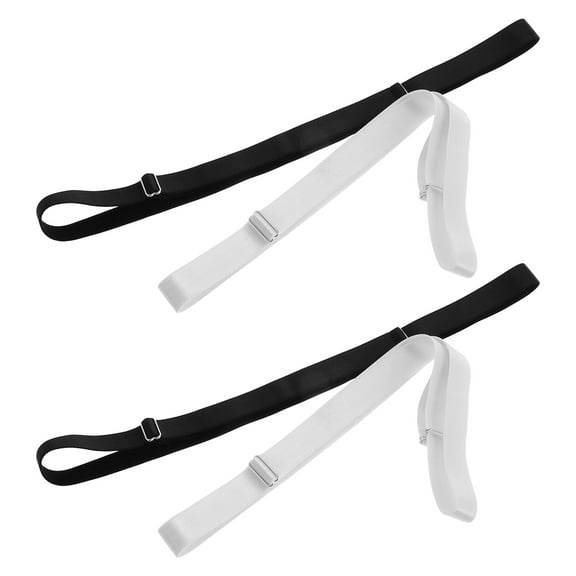 DINHEAROM Casual Wear Shirt Stays Belt White 4Pcs 20In