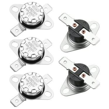 Temperature Control Switch Thermostat 5°C 10A N.C 6.3mm Pin 5 Pack,Bakelite Material