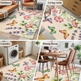 thumbnail image 5 of Pink Flowers Area Rugs 4'x6', Small Throw Rugs for Office Bathroom, Spring Floral Butterfly Elegant Pastoral Botanical Indoor Outdoor Rug Non-Slip Low Pile Carpet Runner Reversible Floor Mats, 5 of 8