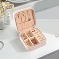 thumbnail image 5 of Coolnut Travel Jewelry Box Chocolate Strawberries PU Leather Jewelry case Small Portable Jewelry Organizer Box for Rings Earrings Necklaces Bracelets（Pink） Women Gifts, 5 of 7