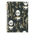 thumbnail image 2 of WOBOGO Cute Panda Notebook College Horizontal Grid Paper Ink Spill Resistant Water Resistant Cover 8.3x5.7x0.4in, 2 of 8