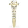 thumbnail image 3 of Unique Moments 2.00 ct Lab-Grown Cushion Split Shank Halo Diamond Engagement Ring 10k Yellow Gold, 3 of 7