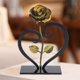 thumbnail image 4 of Flor Moderna con Soporte en forma de corazón Soledad Adorno de Decoración Amarillo, 4 of 8