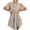 Beige, variant on AOOCHASLIY Clarance Dresses for Women 2022Short Sleeve Dress For Women V Neck Solid Dress Casual Ruffles Dress