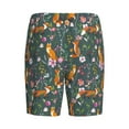 thumbnail image 7 of Daiia Wolf Fox In Flower Forest Mens Woven Stretch Pajama Short,Short Pajama Pants-Large, 7 of 7