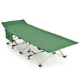 thumbnail image 2 of Resenkos 28.5 Inch Extra Wide Sleeping Cot for Adults with Carry Bag-Green, Lightweight Folding Tent Camping Cot Bed, Easy Setup Portable Compact for Outdoor Travel, Hunting, Hiking, Motorcycling, 2 of 7