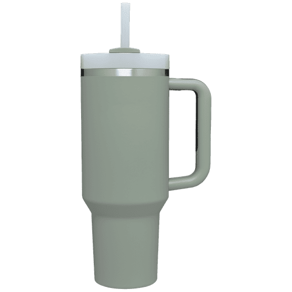 Reusable Vacuum Quencher Tumbler with Straw, Leak Resistant Lid, Insulated Cup, SOFT MATTE, Maintains Heat Cold, Heat, and Ice for Hours