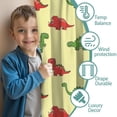 thumbnail image 3 of Blackout Kids Curtains,Yellow Cartoon Dinosaurs Pattern Childrens Insulated Curtains Set Of 2,Bedroom Essentials,Toddler Room Decor 52"x63", 3 of 5