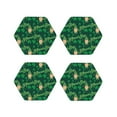 thumbnail image 2 of Kll Hexagon Drink Coasters Set Of 4,Pu Leather Absorbent Coasters Set Decorative Coffee Cup Coasters Housewarming Gift For Home Decor-St Patrick'S Day9, 2 of 9
