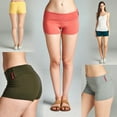 thumbnail image 5 of Essential Basic Junior Women Fold Over Low Rise Short Cotton Spandex Yoga Dance, 5 of 5