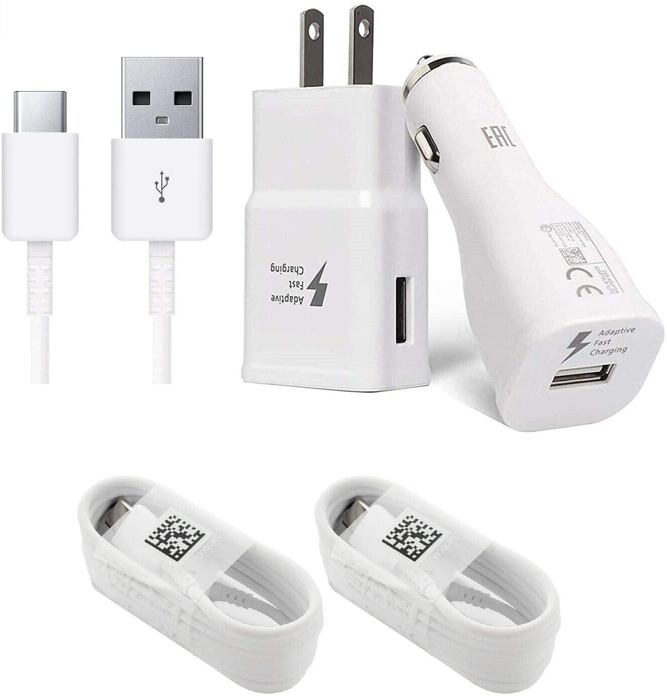 Problemer Følg os Et hundrede år Car Charger Adapter + Quick Charge 3.0 Wall Charger + 2x 4ft USB Type C  Charging Cable for Samsung Galaxy A40 - Adaptive Fast Charger Complete Kit!  - Walmart.com
