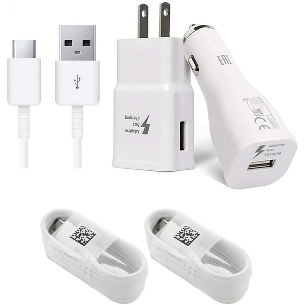 Samsung Galaxy S20 FE 5G OEM Kit de chargeur adaptatif rapide USB C, kit de  chargeur avec chargeur de voiture, chargeur mural et 2 câbles de type C,  kit de chargeur QC