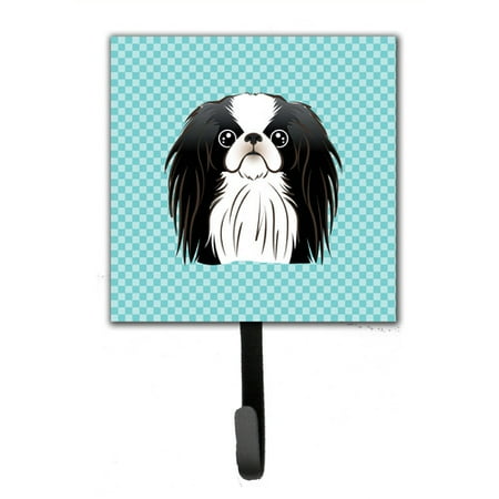 Caroline's Treasures Checkerboard Japanese Chin Leash Holder and Wall Hook