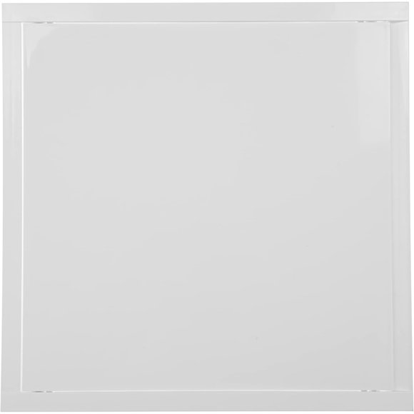 SHIQI-16'' x White Plastic Access Panel Door Opening Flap Cover Plate - Plumbing, Electricity, Alarm Wall for Drywall Box Lock Latch Size/Color (16 16, White)