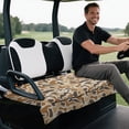 thumbnail image 5 of XYZCANDO Brown Camo 2-Passenger Golf Cart Seat Cover - Non-Slip Terry Cloth with 4 Front Pockets, Washable Universal Accessory for Golfers, 5 of 8