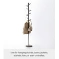 thumbnail image 3 of Yamazaki Home  Coat Rack, Steel, Holds 26.4 lbs - L 11.02 x W 11.02 x H  69.29 inches Brown, 3 of 7