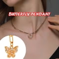 thumbnail image 1 of Collar de circonita con colgante de cadena para clavícula, joyería para banquetes, collar de mariposa, 1 of 5