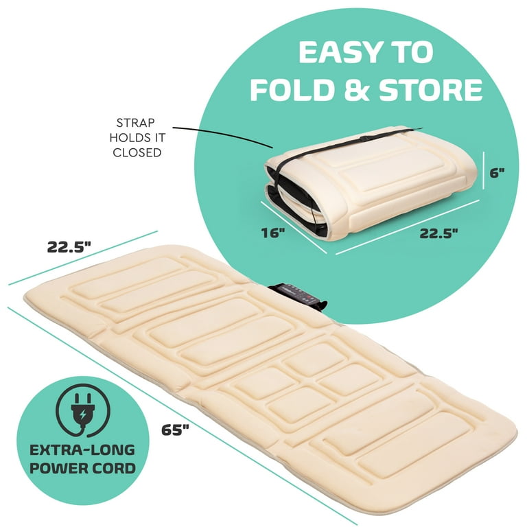Belmint Full Body Vibrating Massage Mat with Warmth, 5 Massage Modes, 3  Intensity Levels