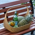 thumbnail image 4 of Picnic Basket Vegetable Serving Basket Straw Storage Basket Garden Basket Fast Food Basket Wedding Flower Girl Basket Rattan Flower Basket Petal Wicker Vegetable Basket Travel, 4 of 9