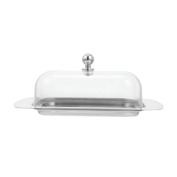 ACDANC Classic Butter Dish with Lid Stainless Steel Butter Keeper Box Covered Butter Serving Tray Butter Case Container with Cover for Fridge Refrigerator