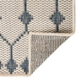 thumbnail image 4 of Unique Loom Outdoor Trellis Collection Area Rug - Traliccio (5' 3" x 8' Rectangle Ivory/Navy Blue), 4 of 9