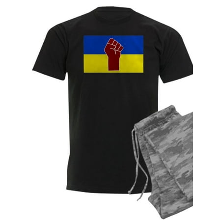 

CafePress - Ukrainian Flag With Fist Pajamas - Men s Dark Pajamas