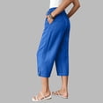 thumbnail image 5 of BUIGTTKLOP Capris Pants for Women Casual Summer 2026 Straight Wide Leg Loose Drawstring Elastic Waist Cropped Trouser, 5 of 6