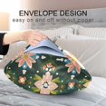 thumbnail image 4 of Yayeee Pillowcase Queen Size Set of 2 Satin Wrinkle Resistant Envelope Pillow Case, Pink Geometric Flowers, 4 of 8