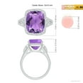 thumbnail image 5 of ANGARA Natural 4.6 ct Amethyst Split Shank Cocktail Ring with Pear Motif in 14K White Gold for Women (Size-12x10mm) | February Birthstone, Anniversary, Jewelry Gift for Women | Natural Amethyst Ring, 5 of 10
