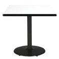 thumbnail image 2 of KFI Studios Mode 3.5' Square Dining Table, Crisp Linen, Black Base, 2 of 2