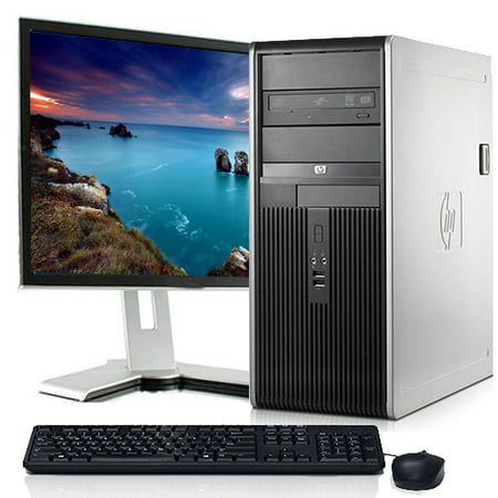 Refurbished Desktop Computers HP Windows 10 PC Tower Intel 2.13GHz 4GB Ram 1TB Hard Drive DVD w/17