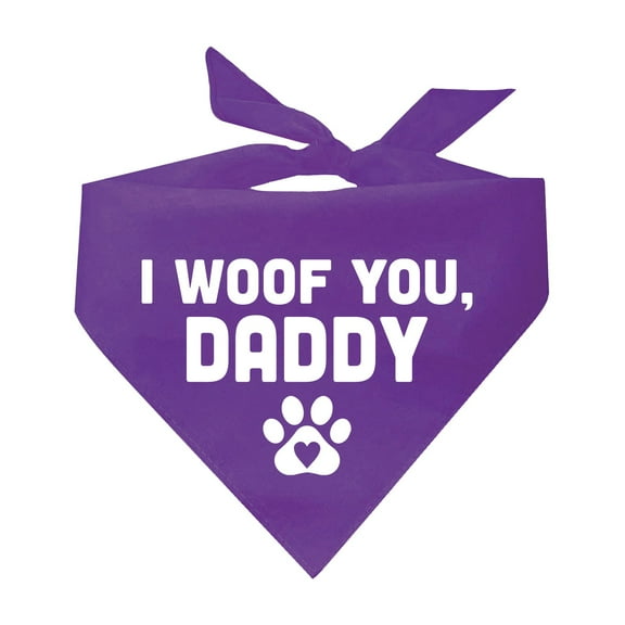 "I Woof You, Daddy Triangle Dog Bandana"