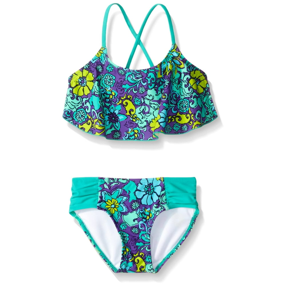 Kanu Surf Kanu Surf Girls FloralPrint Bikini Set Swimwear Walmart