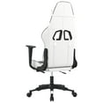 thumbnail image 6 of vidaXL Massage Gaming Chair with Footrest, Reclining, Height Adjustable, Swivel, White & Black, 6 of 7