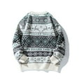 thumbnail image 7 of Men Warm Sweater Lightweight Christmas Print Knitted Jumper Fall Casual Pullovers Tops for Streetwear, 7 of 7