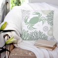 thumbnail image 3 of Pillow Covers 18x18 Set of 2, Sage Green Crab Coastal Throw Pillow Covers Decorative Couch Cushion Cover, Summer Coral Nautical Microfiber Soft Square Pillowcases for Bedroom Living Room Sofa, 3 of 7