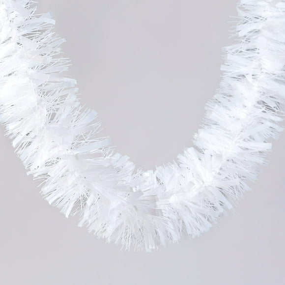 TETOU 32.8Ft Christmas Tinsel Garland Metallic Twist Red Green White Hanging Garland Wedding Birthday Decor