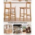 thumbnail image 2 of Joyyskill Wood Bar Stools Set of 4, Counter Height Barstools Armless Farmhouse Wooden Bar Dining Chairs with Solid Wood Legs, Dark Oak, 2 of 5