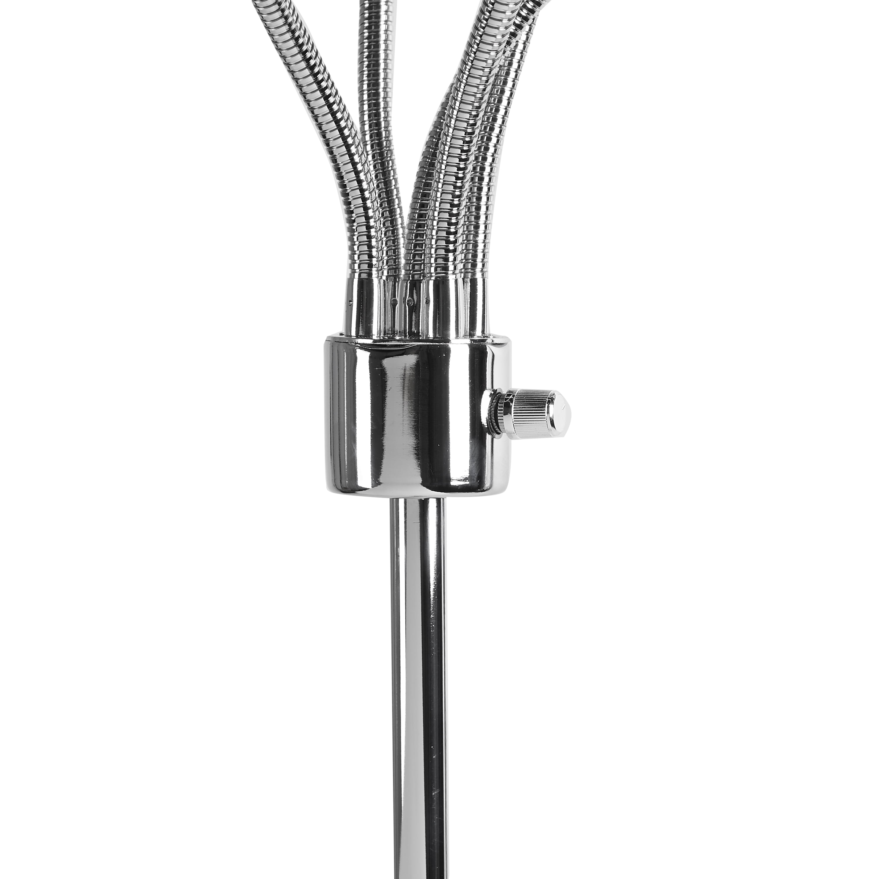 Mainstays 5-Light Multi Head Floor Lamp, Black with Multi Color Shade, Metal Material