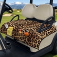 thumbnail image 3 of Yuyamidu Brown Leopard Print Golf Cart Seat Covers Universal Club Car Seat Towel Blanket with 4 Pockets Fashion Golf Cart Accessories, 3 of 8