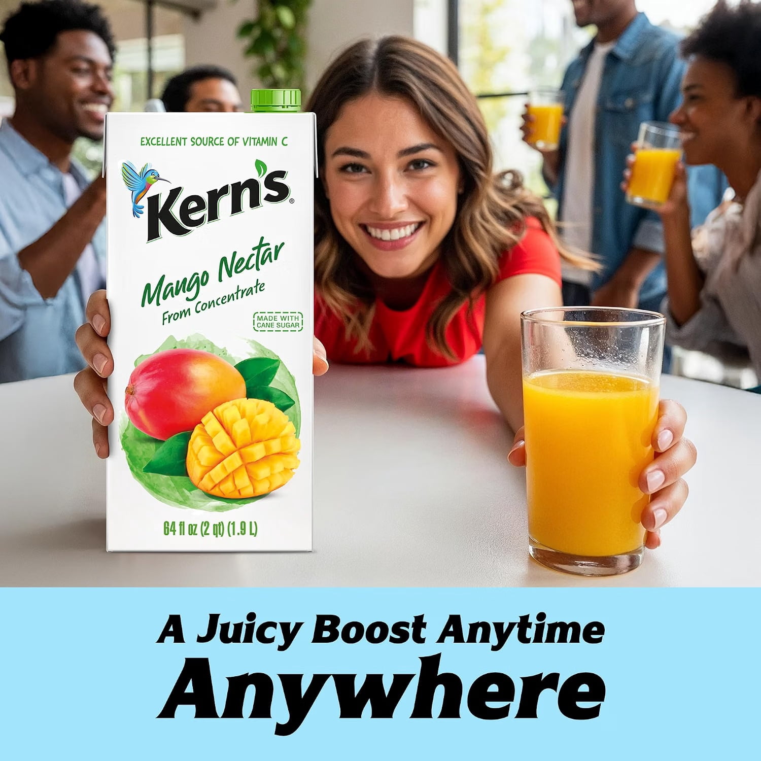 (3 pack) Kern’s Mango Nectar Juice, 64 fl oz