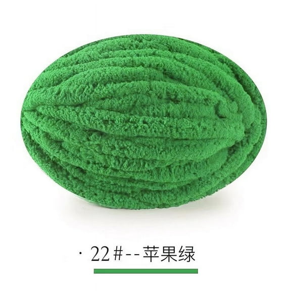 Namzi 250g Chenille Yarn, Thick Wool Yarn - Chunky Ice Strip Yarn for Scarves & Crafts, Soft & Cozy for Knitting/Crochet Projects,Grass green