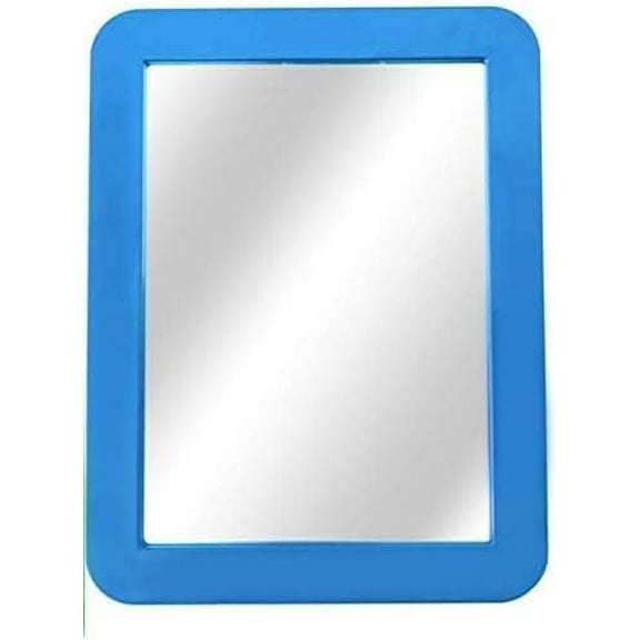 Blue Magnetic Locker Mirror - 5" x 7"- for School Locker, Bathroom, Household Refrigerator, Locker Accessory, Workshop Toolbox or Office Cabinet| 1 Pack